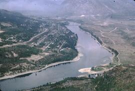 Aerial shot of Castlegar, BC
