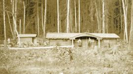 Settler's cabin on Fraser River opposite Stone Creek