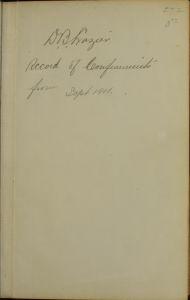 Dr. D. B. Lazier Record of Confinements