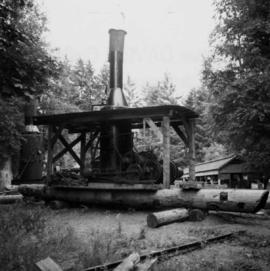 Early donkey engine at the Cowichan Valley Forest Museum