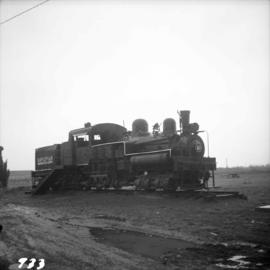 Locomotive on display in Forks, Washington