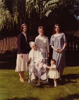 Five generations of women in Iona Campagnolo's family