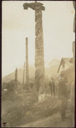 Totem poles at Kingcome Village