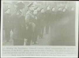 General Crozier briefing members of the Auxiliary Division of the Royal Irish Constabulary