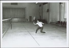 1965 - Unknown Man Playing Badminton in Rec Centre