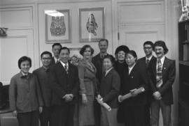 Group portrait of Iona Campagnolo, Chinese delegates, and others