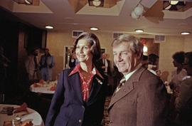 Iona Campagnolo and Premier Peter Lougheed at the Crest Hotel in Prince Rupert