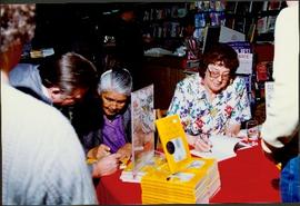 Bridget Moran & Mary John Autographing copies of 'Stoney Creek Woman'