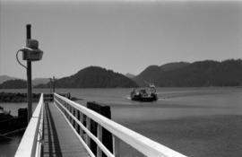 "Kwuna" ferry and wharf at Sandspit, Queen Charlotte Islands