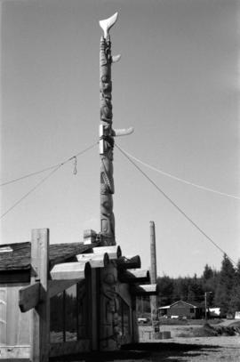 Totem pole at Skidegate museum