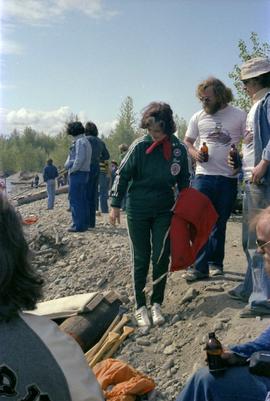 Iona Campagnolo talks with Kitimat constituents at Kitimat Delta King Days raft race event