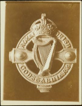 Close-up of an Royal Irish Constabulary silver Celtic ornament