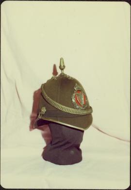 Close-up of Royal Irish Constabulary helmet