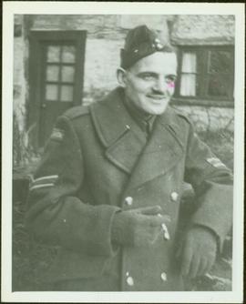 James Joseph Claxton wearing a cold weather uniform while in Surrey, England