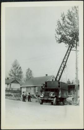 Truck & Crane in Residential Area
