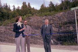 Iona Campagnolo and Joe Scott at Scott Road Highway opening in Prince Rupert