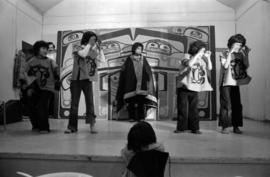 Glen Vowell First Nations children performing at potluck