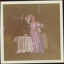 Unidentified Man and Woman in Costume for Mary Stuart Production