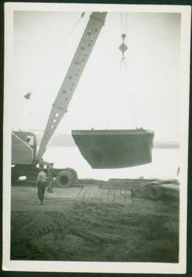 Crane & Portion of Boat Hull 