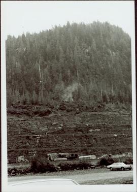 Logged and Terraced Mountainside at the sodturning ceremony for the opening of the Prince Rupert ...