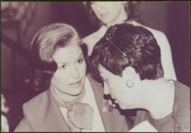 Minister Iona Campagnolo speaking to Carol Pughese, 1978