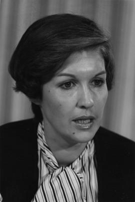 Iona Campagnolo wearing striped blouse in a Liberal promotional photograph