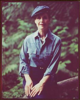 CUSO Mission, North-eastern Thailand - Portrait of Iona Campagnolo in a blue shirt and beret