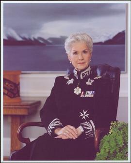 Official portrait of Lieutenant Governor Iona Campagnolo, photographed by Destrube Photography