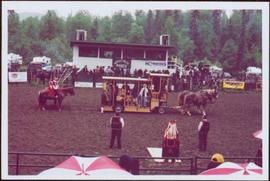 Iona Campagnolo speaking at the opening ceremonies of the Kispiox Valley Rodeo