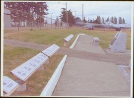 Row of commemorative stones at the Comox Valley Air Force Museum