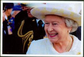 Informal head shot of Queen Elizabeth II smiling