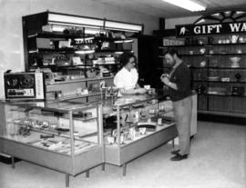 Store cashier Vera Budinsky and man