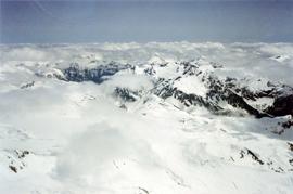 Aerial view of snow-capped mountains