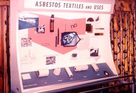 Asbestos textiles and uses display