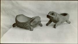 Two frog dishes
