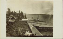 Dock littered with lumber in Prince Rupert BC