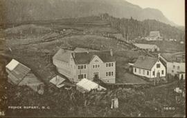Close up of several buildings in Prince Rupert