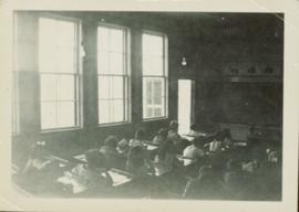 Division II classroom interior, Giscome School