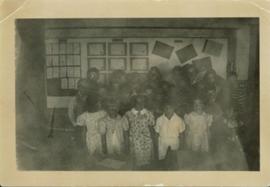 Division II children posing for a group photo at Giscome School