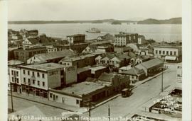Part of business section and harbour in Prince Rupert