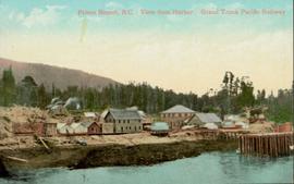 View from harbor of Grand Trunk Pacific Railway, Prince Rupert BC