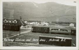 Railway station and park area, McBride, BC