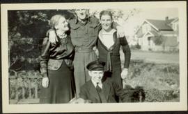 Sarah Glassey with Men in Military Uniforms