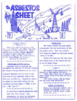 The Asbestos Sheet Sept. 1963