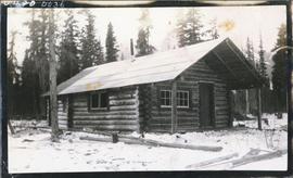 Log house with porch