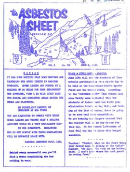 The Asbestos Sheet June 1961