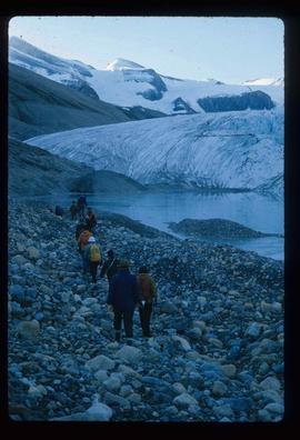 People and a Glacier