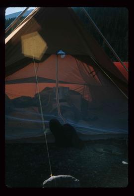 Man in Tent