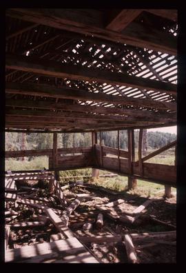 Kitwancool - Collapsing Log Building - Interior