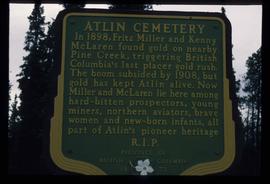 Atlin Cemetery Sign